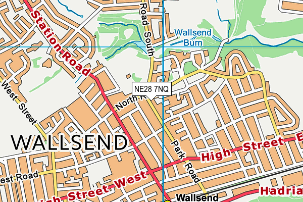 NE28 7NQ map - OS VectorMap District (Ordnance Survey) NE28 7NQ map - OS VectorMap District (Ordnance Survey)