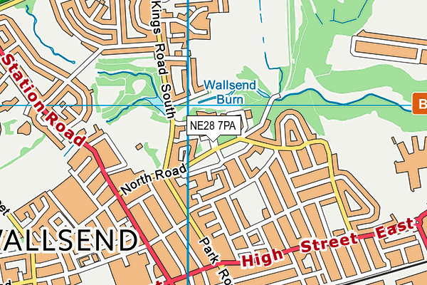 NE28 7PA map - OS VectorMap District (Ordnance Survey) NE28 7PA map - OS VectorMap District (Ordnance Survey)
