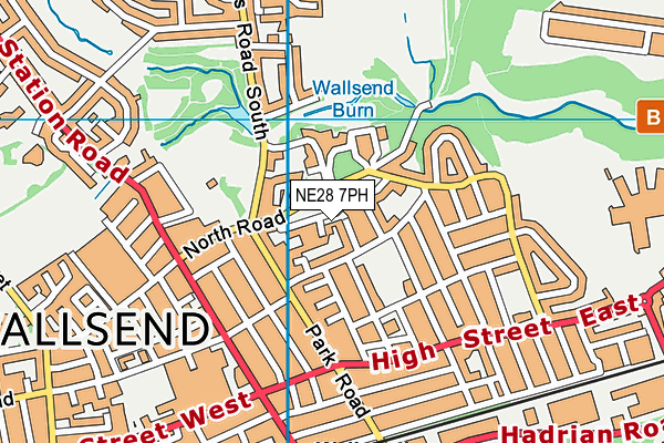 NE28 7PH map - OS VectorMap District (Ordnance Survey) NE28 7PH map - OS VectorMap District (Ordnance Survey)