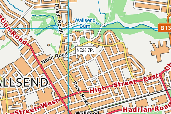 NE28 7PJ map - OS VectorMap District (Ordnance Survey) NE28 7PJ map - OS VectorMap District (Ordnance Survey)