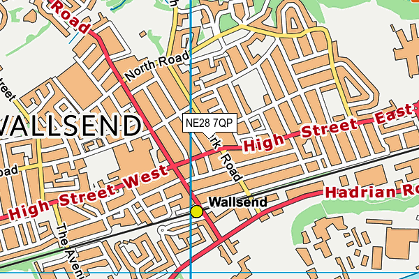 NE28 7QP map - OS VectorMap District (Ordnance Survey) NE28 7QP map - OS VectorMap District (Ordnance Survey)