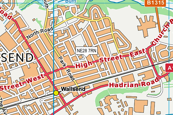 NE28 7RN map - OS VectorMap District (Ordnance Survey) NE28 7RN map - OS VectorMap District (Ordnance Survey)