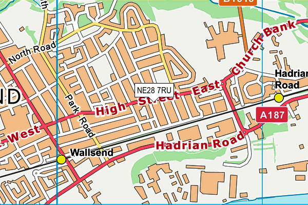 NE28 7RU map - OS VectorMap District (Ordnance Survey) NE28 7RU map - OS VectorMap District (Ordnance Survey)