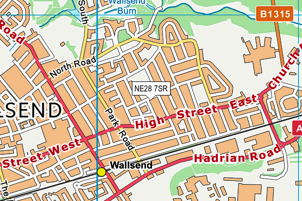 NE28 7SR map - OS VectorMap District (Ordnance Survey) NE28 7SR map - OS VectorMap District (Ordnance Survey)