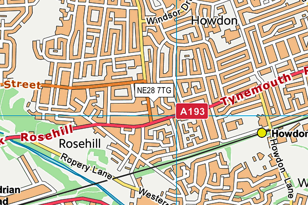 NE28 7TG map - OS VectorMap District (Ordnance Survey) NE28 7TG map - OS VectorMap District (Ordnance Survey)