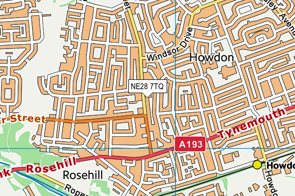 NE28 7TQ map - OS VectorMap District (Ordnance Survey) NE28 7TQ map - OS VectorMap District (Ordnance Survey)