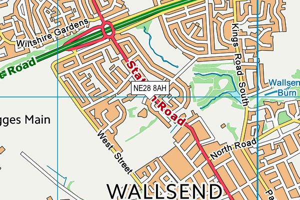 NE28 8AH map - OS VectorMap District (Ordnance Survey) NE28 8AH map - OS VectorMap District (Ordnance Survey)
