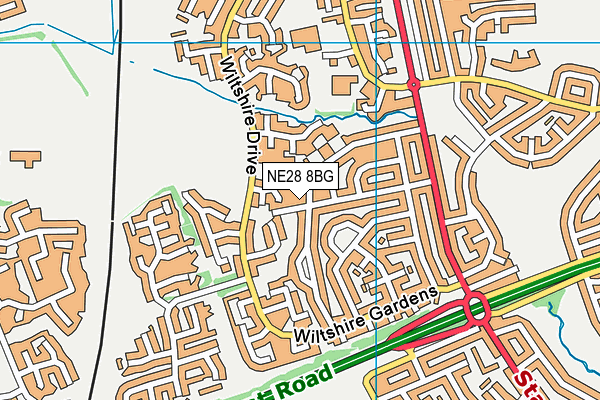 NE28 8BG map - OS VectorMap District (Ordnance Survey) NE28 8BG map - OS VectorMap District (Ordnance Survey)