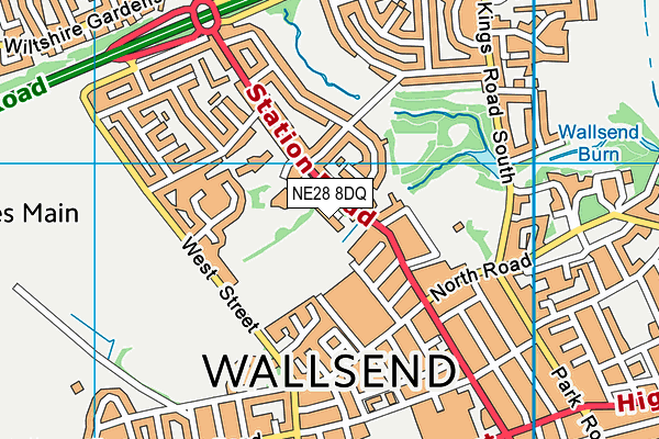 NE28 8DQ map - OS VectorMap District (Ordnance Survey) NE28 8DQ map - OS VectorMap District (Ordnance Survey)