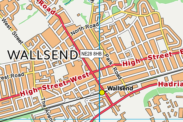NE28 8HB map - OS VectorMap District (Ordnance Survey) NE28 8HB map - OS VectorMap District (Ordnance Survey)