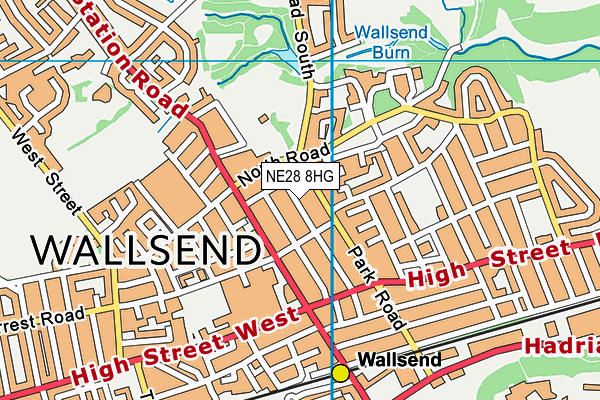 NE28 8HG map - OS VectorMap District (Ordnance Survey) NE28 8HG map - OS VectorMap District (Ordnance Survey)