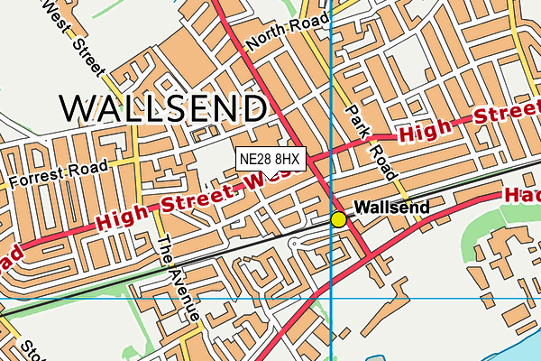 NE28 8HX map - OS VectorMap District (Ordnance Survey) NE28 8HX map - OS VectorMap District (Ordnance Survey)