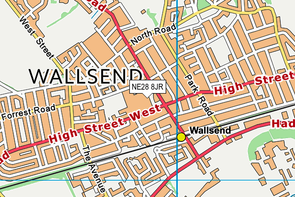 NE28 8JR map - OS VectorMap District (Ordnance Survey) NE28 8JR map - OS VectorMap District (Ordnance Survey)