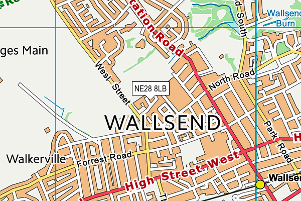 NE28 8LB map - OS VectorMap District (Ordnance Survey) NE28 8LB map - OS VectorMap District (Ordnance Survey)