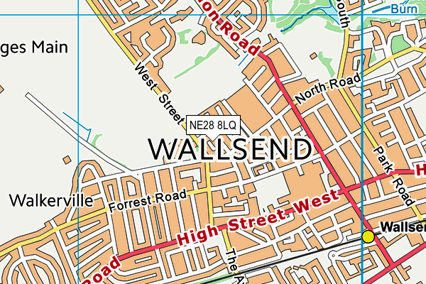 NE28 8LQ map - OS VectorMap District (Ordnance Survey) NE28 8LQ map - OS VectorMap District (Ordnance Survey)