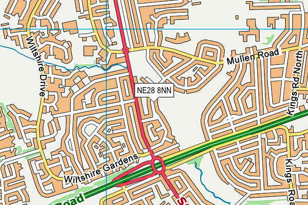 NE28 8NN map - OS VectorMap District (Ordnance Survey) NE28 8NN map - OS VectorMap District (Ordnance Survey)