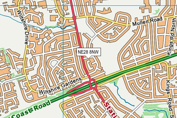 NE28 8NW map - OS VectorMap District (Ordnance Survey) NE28 8NW map - OS VectorMap District (Ordnance Survey)