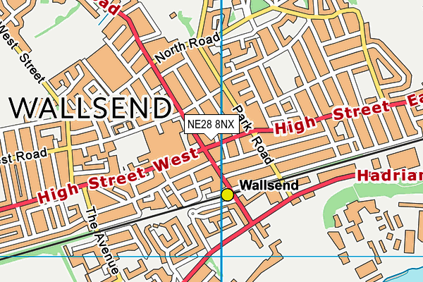 NE28 8NX map - OS VectorMap District (Ordnance Survey) NE28 8NX map - OS VectorMap District (Ordnance Survey)