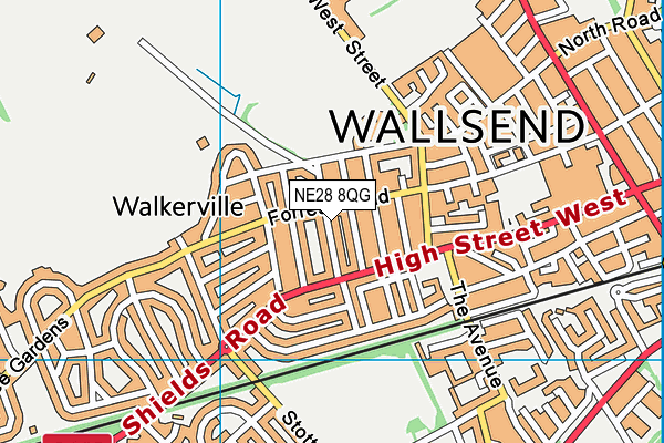NE28 8QG map - OS VectorMap District (Ordnance Survey) NE28 8QG map - OS VectorMap District (Ordnance Survey)