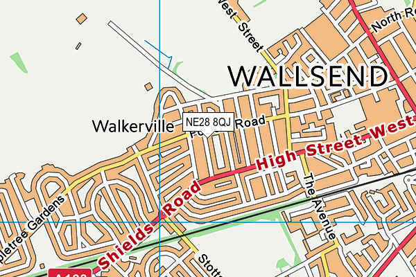 NE28 8QJ map - OS VectorMap District (Ordnance Survey) NE28 8QJ map - OS VectorMap District (Ordnance Survey)