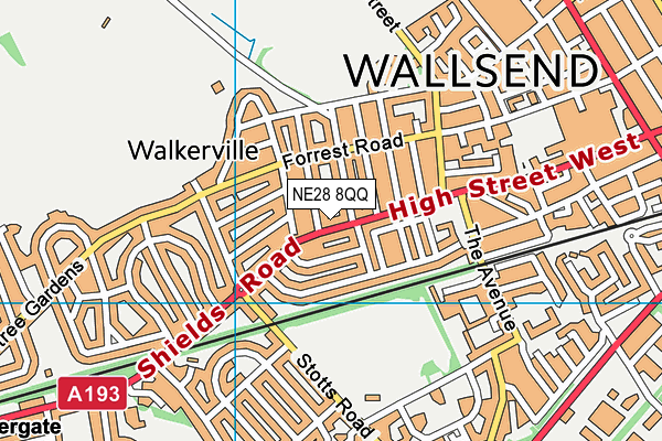 NE28 8QQ map - OS VectorMap District (Ordnance Survey) NE28 8QQ map - OS VectorMap District (Ordnance Survey)