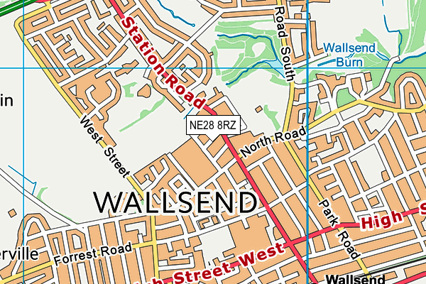NE28 8RZ map - OS VectorMap District (Ordnance Survey) NE28 8RZ map - OS VectorMap District (Ordnance Survey)