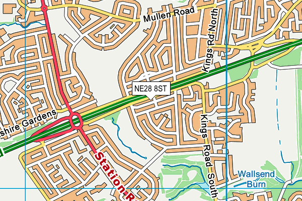 NE28 8ST map - OS VectorMap District (Ordnance Survey) NE28 8ST map - OS VectorMap District (Ordnance Survey)