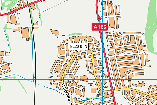 NE28 8TN map - OS VectorMap District (Ordnance Survey) NE28 8TN map - OS VectorMap District (Ordnance Survey)