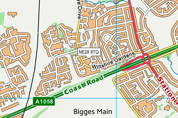 NE28 8TQ map - OS VectorMap District (Ordnance Survey) NE28 8TQ map - OS VectorMap District (Ordnance Survey)