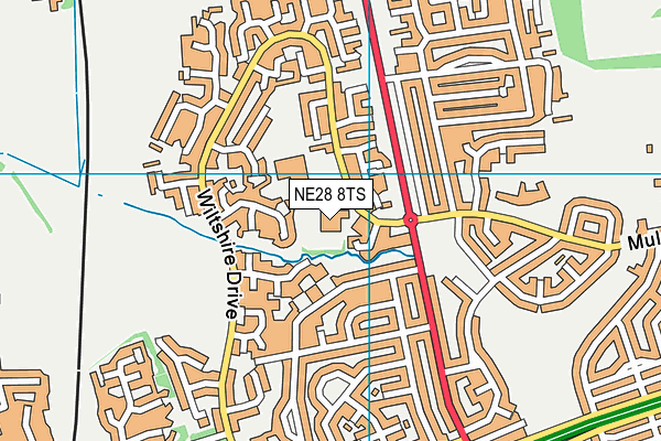 NE28 8TS map - OS VectorMap District (Ordnance Survey) NE28 8TS map - OS VectorMap District (Ordnance Survey)