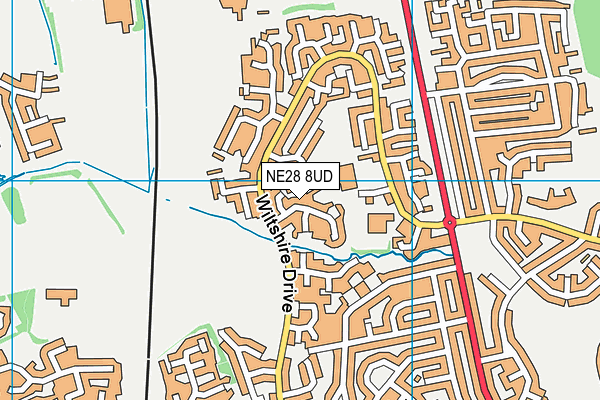 NE28 8UD map - OS VectorMap District (Ordnance Survey) NE28 8UD map - OS VectorMap District (Ordnance Survey)