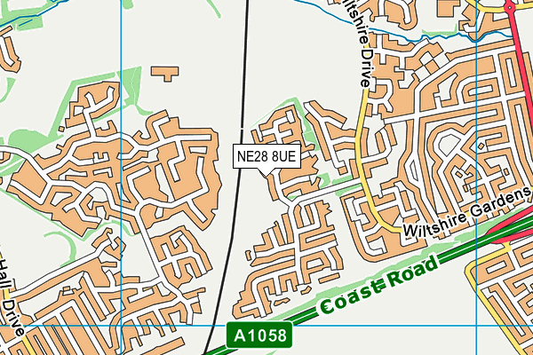 NE28 8UE map - OS VectorMap District (Ordnance Survey) NE28 8UE map - OS VectorMap District (Ordnance Survey)