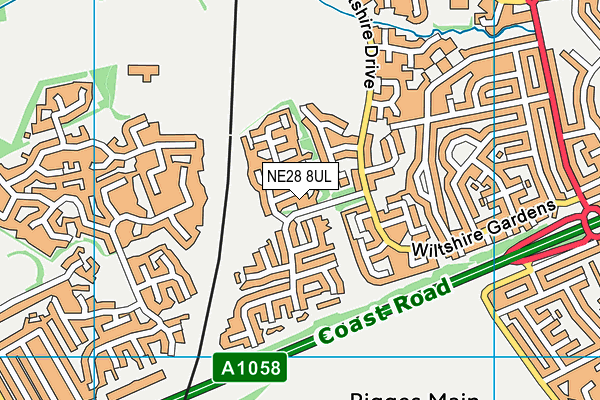 NE28 8UL map - OS VectorMap District (Ordnance Survey) NE28 8UL map - OS VectorMap District (Ordnance Survey)