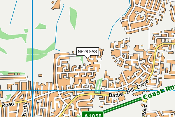 NE28 9AS map - OS VectorMap District (Ordnance Survey) NE28 9AS map - OS VectorMap District (Ordnance Survey)