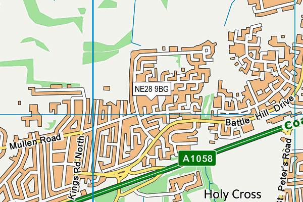 NE28 9BG map - OS VectorMap District (Ordnance Survey) NE28 9BG map - OS VectorMap District (Ordnance Survey)