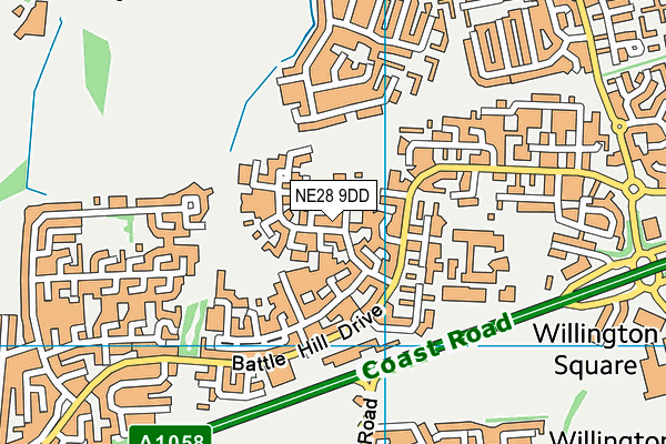 NE28 9DD map - OS VectorMap District (Ordnance Survey) NE28 9DD map - OS VectorMap District (Ordnance Survey)