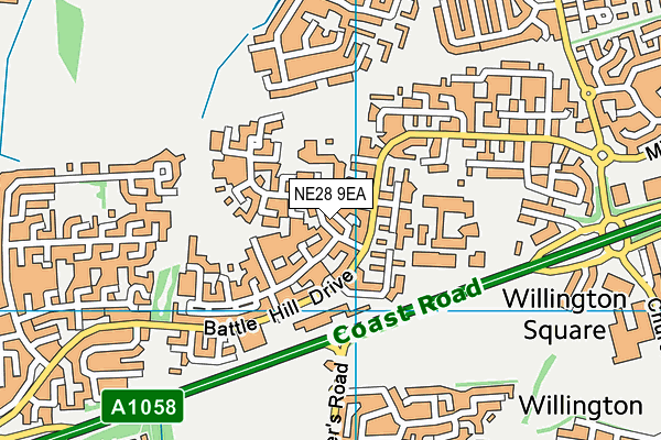 NE28 9EA map - OS VectorMap District (Ordnance Survey) NE28 9EA map - OS VectorMap District (Ordnance Survey)