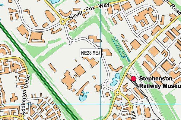 NE28 9EJ map - OS VectorMap District (Ordnance Survey) NE28 9EJ map - OS VectorMap District (Ordnance Survey)