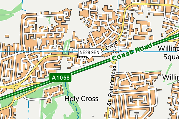 NE28 9EN map - OS VectorMap District (Ordnance Survey) NE28 9EN map - OS VectorMap District (Ordnance Survey)