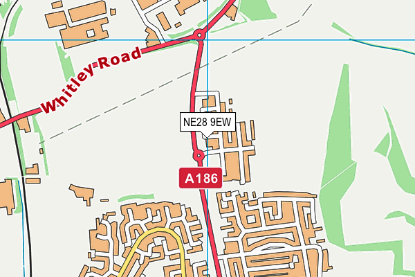 NE28 9EW map - OS VectorMap District (Ordnance Survey) NE28 9EW map - OS VectorMap District (Ordnance Survey)