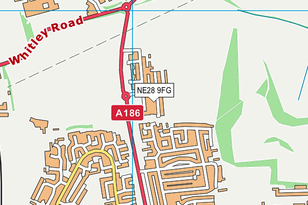 NE28 9FG map - OS VectorMap District (Ordnance Survey) NE28 9FG map - OS VectorMap District (Ordnance Survey)