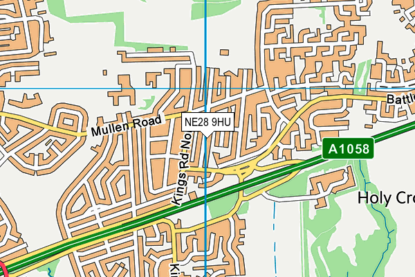 NE28 9HU map - OS VectorMap District (Ordnance Survey)