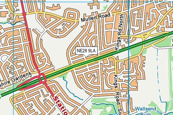 NE28 9LA map - OS VectorMap District (Ordnance Survey) NE28 9LA map - OS VectorMap District (Ordnance Survey)