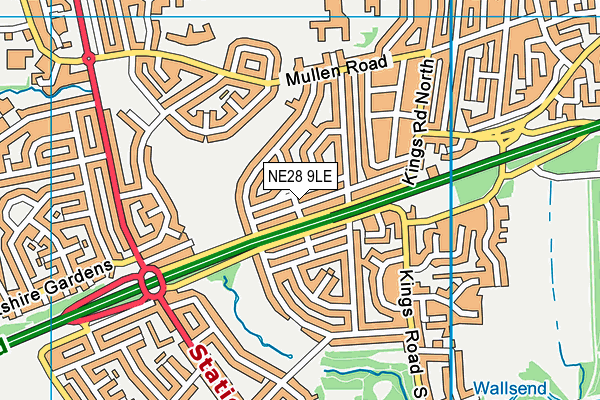 NE28 9LE map - OS VectorMap District (Ordnance Survey)