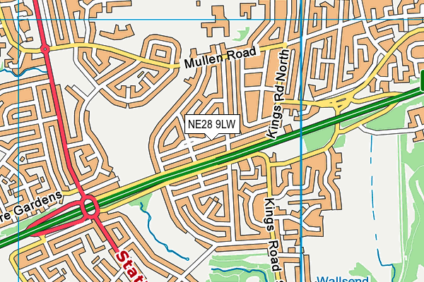 NE28 9LW map - OS VectorMap District (Ordnance Survey) NE28 9LW map - OS VectorMap District (Ordnance Survey)