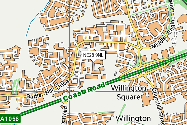NE28 9NL map - OS VectorMap District (Ordnance Survey) NE28 9NL map - OS VectorMap District (Ordnance Survey)