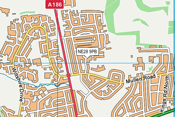 NE28 9PB map - OS VectorMap District (Ordnance Survey) NE28 9PB map - OS VectorMap District (Ordnance Survey)
