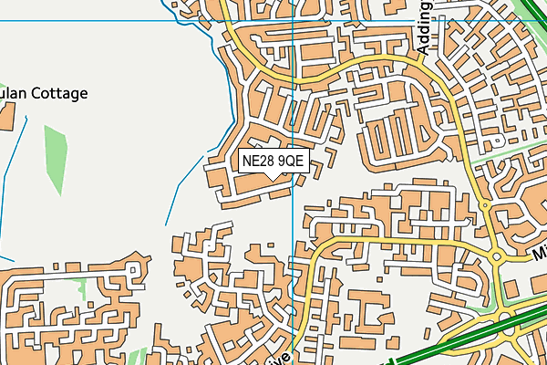 NE28 9QE map - OS VectorMap District (Ordnance Survey) NE28 9QE map - OS VectorMap District (Ordnance Survey)
