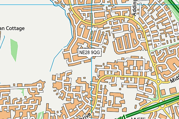 NE28 9QG map - OS VectorMap District (Ordnance Survey) NE28 9QG map - OS VectorMap District (Ordnance Survey)