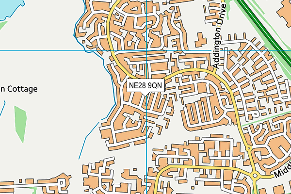 NE28 9QN map - OS VectorMap District (Ordnance Survey) NE28 9QN map - OS VectorMap District (Ordnance Survey)